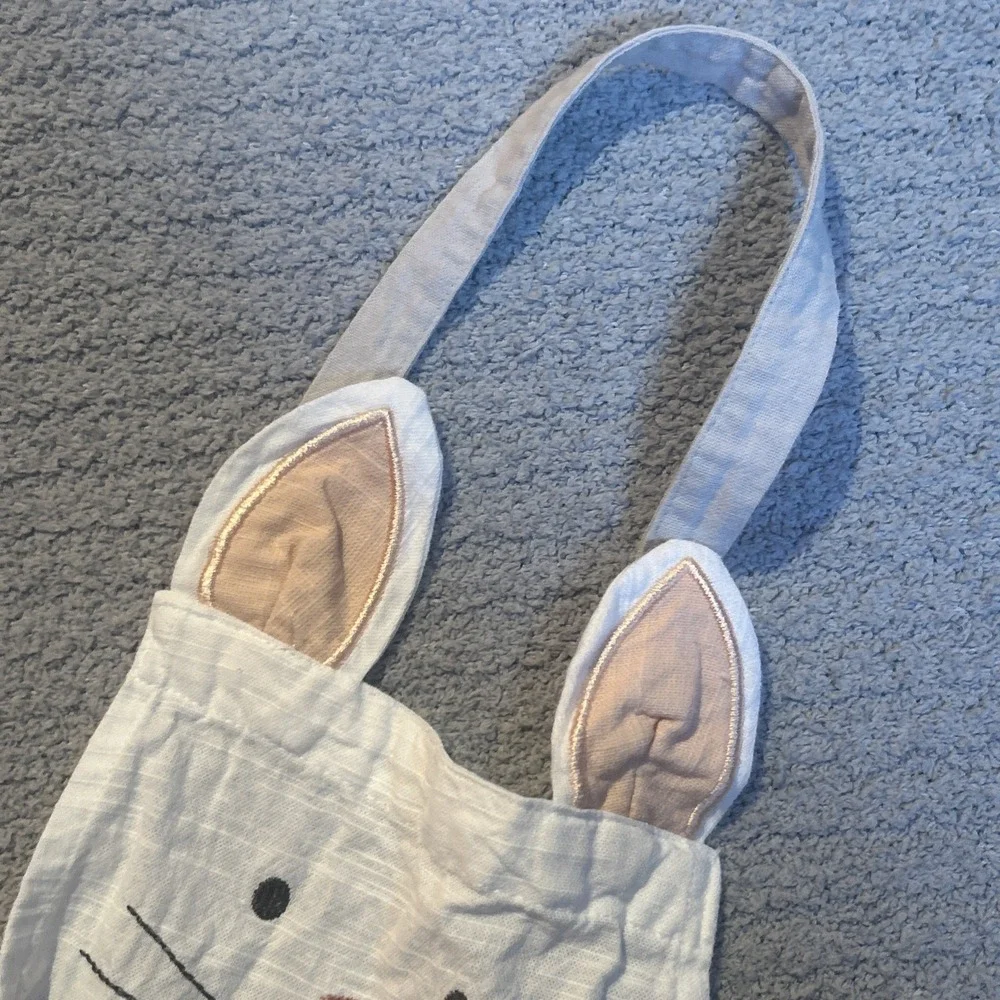 Cotton & Co Apron Bunny Ears White OS Cottagecore Farmhouse Easter Whimsical